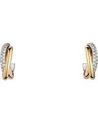 Cartier - Rose And Diamond Trinity Earrings - Lyst
