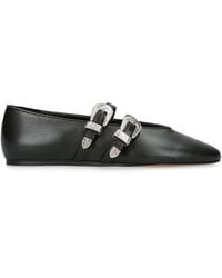 Le Monde Beryl - Leather Buckle Claudia Ballet Flats - Lyst