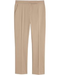 Max Mara - Cotton Straight Tailored Trousers - Lyst