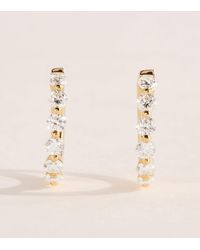 Harrods - And Diamond Hoop Earrings - Lyst