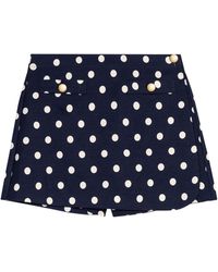 Maje - Linen-Blend Polka-Dot Mini Skort - Lyst
