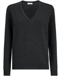 Brunello Cucinelli - Cashmere Monili-Detail V-Neck Sweater - Lyst