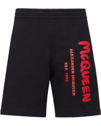 Alexander McQueen - Graffiti Logo Shorts - Lyst