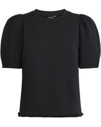 ME+EM - Organic Cotton-Blend Puff-Sleeve Top - Lyst