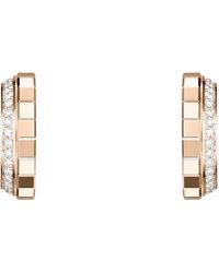 Chopard - And Diamond Ice Cube Hoop Earrings - Lyst