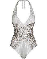 Gottex Embellished Couture Swimsuit - Gray
