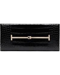 Tom Ford - Croc-Embossed Leather Clutch Bag - Lyst