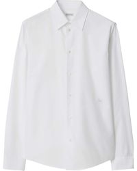 Burberry - Cotton Ekd-Embroidered Slim Shirt - Lyst