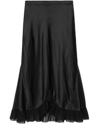 AllSaints - Satin Ruffle-Hem Irma Skirt - Lyst