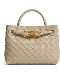 Bottega Veneta - Mini Leather Andiamo Top-Handle Bag - Lyst