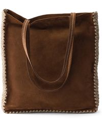 Prada - Large Leather-Crochet Tote Bag - Lyst