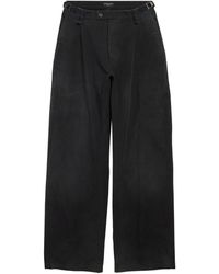 Balenciaga - Cotton Wide-Leg Trousers - Lyst