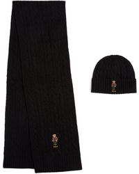 Polo Ralph Lauren - Wool-cashmere Beanie And Scarf Set - Lyst