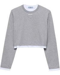 Prada - Cotton Jersey Layered-Effect T-Shirt - Lyst