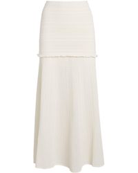 Sandro - Knitted Pointelle Maxi Skirt - Lyst