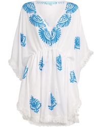 Melissa Odabash Bestickter Kaftan Irene - Weiß