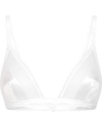 Dolce & Gabbana - Silk-Blend Lace-Trim Bra - Lyst
