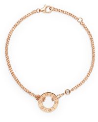 Cartier - Rose Gold And Diamond Love Chain Bracelet - Lyst