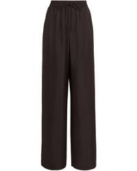 Rohe - Silk Wide-Leg Trousers - Lyst