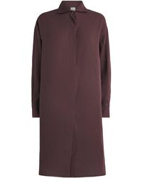Eleventy - Linen Longline Shirt - Lyst