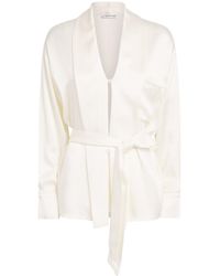 Victoria Beckham - Satin Crepe Alba Blouse - Lyst