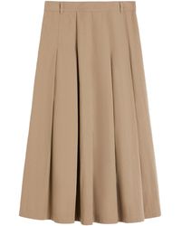 Weekend by Maxmara - Gabardine Pleated Maxi Skirt - Lyst
