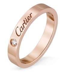Cartier - And Diamond C De Wedding Band - Lyst