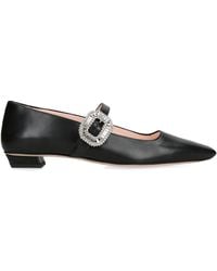 Roger Vivier - Leather Belle Vivier Mary Jane Flats - Lyst
