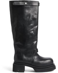 Rick Owens - Leather Naska Bogun Knee-High Boots - Lyst