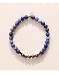 Tateossian - Sterling And Sodalite Stonehenge Graffiato Bracelet - Lyst