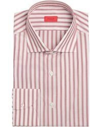 Isaia - Cotton Stripe Dress Shirt - Lyst