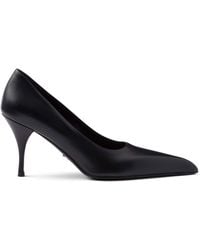 Prada - Leather Pumps 85 - Lyst