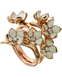 Shaun Leane - Gold Vermeil And Diamond Cherry Blossom Full Flower Ring - Lyst