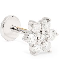PERSÉE - And Diamond Flower Single Stud Earring - Lyst