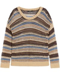 Weekend by Maxmara - Linen-Blend Open-Knit Sweater - Lyst