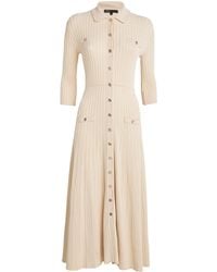 Maje - Sequinned Ribbed Midi Dress - Lyst