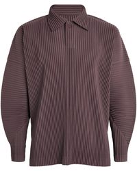 Homme Plissé Issey Miyake - Pleated Monthly Colours January Polo Shirt - Lyst