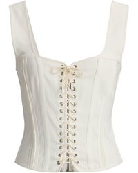 Ralph Lauren - Cotton-Blend Kat Corset Top - Lyst