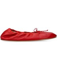 The Row - Nappa Leather Round Ballet Flats - Lyst