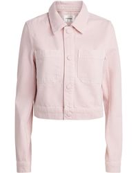 FRAME - The Small Cropped Denim Jacket - Lyst
