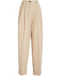 Ganni - Textured Suiting Trousers - Lyst