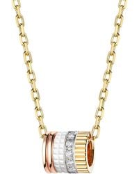 Boucheron - Mixed And Diamond Quatre Edition Pendant Necklace - Lyst