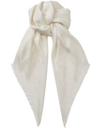 Jimmy Choo - Silk-Blend Monogram Scarf - Lyst