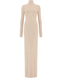 Alaïa - Jersey High-Neck Maxi Dress - Lyst