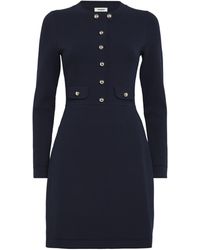 Sandro - Knitted Button-Up Mini Dress - Lyst