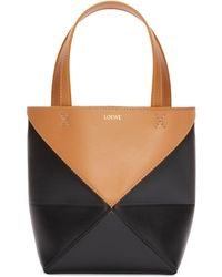 Loewe - Mini Leather Puzzle Fold Tote Bag - Lyst