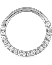 Maria Tash - Diamond Horizontal Eternity Single Hoop Earring - Lyst