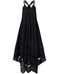 knee length dresses for ladies AllSaints- Abi Lace Trim Draped Top – O'five main image 0