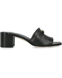 Tod's - Leather Cuoio Heeled Mules 55 - Lyst