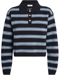 Sandro - Cotton-Silk-Linen Polo Shirt - Lyst